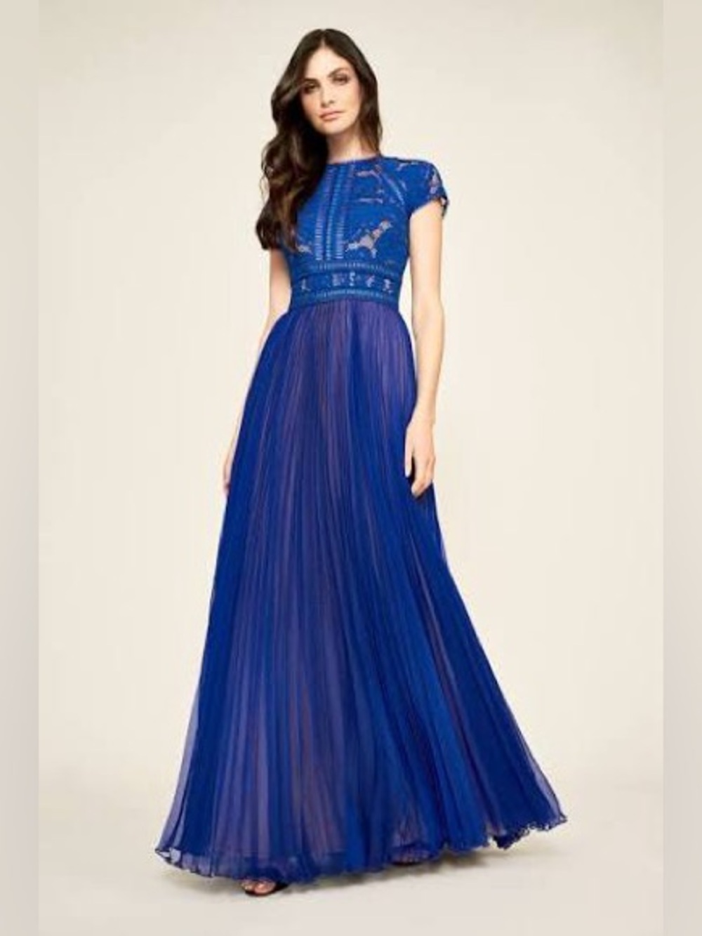 Tadashi Shoji Too Amanda Lace Gown Dress in Royal Blue Size 16